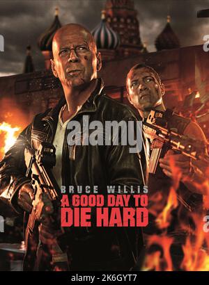 Un buon giorno a morire Hard Bruce Willis & Jai Courtney poster Foto Stock