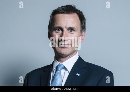 Jeremy Hunt è stato nominato Cancelliere dello scacchiere il 14 ottobre 2022. Foto Stock