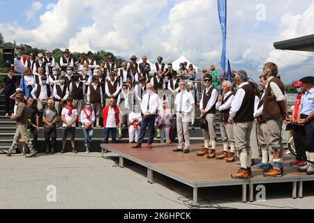 Fête des Guides du Val Montjoie. Saint-Gervais-les-Bains. Alta Savoia. Auvergne-Rhône-Alpi. Francia. Europa. Foto Stock