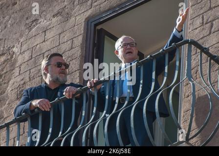 Roma, Italia. 14th Ott 2022. Campidoglio, sindaco di Roma, ringrazia Russell Crowe come Ambasciatore di Roma al mondo Credit: Independent Photo Agency Srl/Alamy Live News Foto Stock