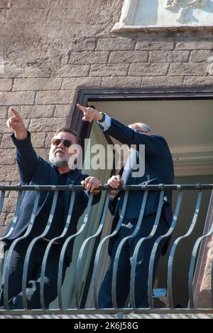 Roma, Italia. 14th Ott 2022. Campidoglio, sindaco di Roma, ringrazia Russell Crowe come Ambasciatore di Roma al mondo Credit: Independent Photo Agency Srl/Alamy Live News Foto Stock