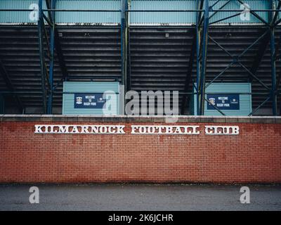 Il Kilmarnock Football Club, comunemente noto come Killie, è una squadra di calcio professionistica scozzese con sede nella città di Kilmarnock, nell'East Ayrshire. Foto Stock