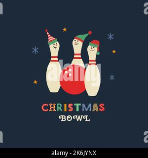 Natale ciotola intrattenimento fantasia vettore icona Illustrazione Vettoriale