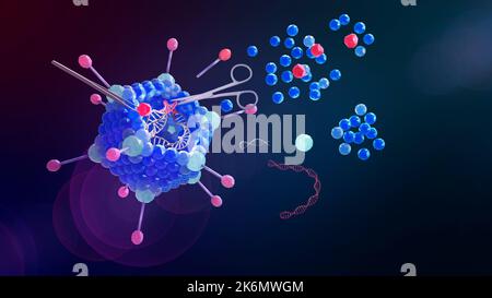 L ingegneria genetica, illustrazione Foto Stock