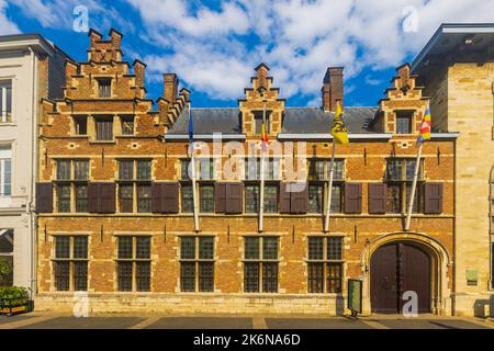 Casa di Peter Paul Rubens, il pittore barocco famoso in tutto il mondo dei secoli 16th ° e 17th °, ad Anversa, Belgio Foto Stock