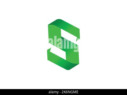 Lettera S logo design icona agli elementi del modello Illustrazione Vettoriale