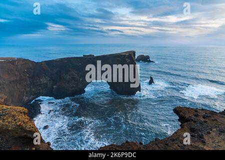 Dyrholaey penisula, regione meridionale, Islanda, Europa Foto Stock