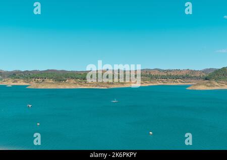 Diga di Santa Clara a Odemira. Alentejo, Portogallo Foto Stock