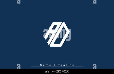 Lettere alfabetiche iniziali logo monogramma RD , DR Illustrazione Vettoriale