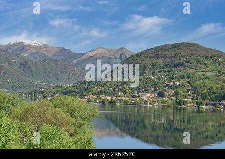 Vista sul Lago d'Orta,Piemonte,Italia Foto Stock