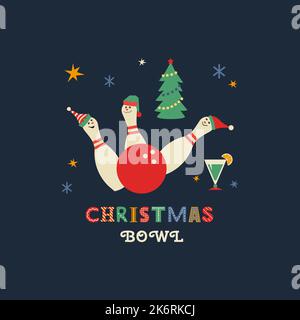 Natale ciotola intrattenimento fantasia vettore icona Illustrazione Vettoriale