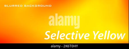 Sfondo astratto sfocato con transizione di colore da scarlatto a giallo selettivo. Motivo grafico vettoriale ampio con gradiente Illustrazione Vettoriale