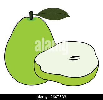 Pere colorate Vector design. Illustrazione delle migliori risorse grafiche. grafica vettoriale per icone e simboli e logo design e cancelleria Illustrazione Vettoriale