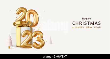 3D Felice Anno Nuovo. Illustrazione Vettoriale