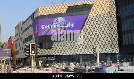 Una vista di Lusail Fan Village per FIFA 2022 a Lusail, Qatar , Foto Stock