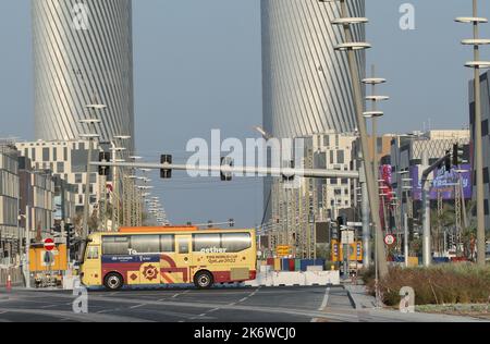 Una vista di Lusail Fan Village per FIFA 2022 a Lusail, Qatar , Foto Stock