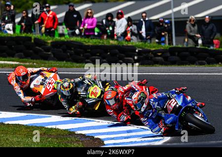 Phillip Island, Australia. 16th Ott 2022. Gare di Animoca Brands Gran Premio d'Australia di MotoGP al Phillip Island Circuit. 16 ottobre 2022 in foto: Spagna Álex RINS Carreras del Gran Premio de MotoGP de Australia en el circuito Internacional de Phillip Island. 16 de Octubre de 2022 POOL/ MotoGP.com/Cordon le immagini per la stampa saranno solo per uso editoriale. Credito obbligatorio: © motogp.com Credit: CORDON PRESS/Alamy Live News Foto Stock