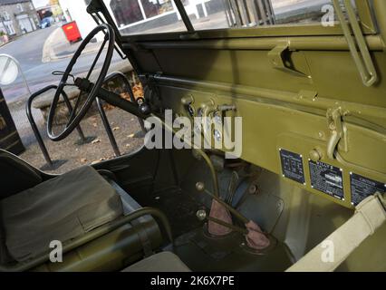 2nd guerra mondiale Vechicle miliare americano la Jeep Willys 4WD. Foto Stock