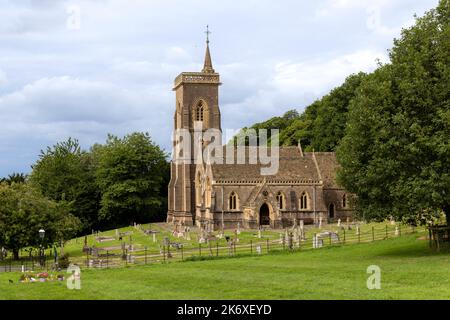 Chiesa di St Etheldreda o St Audries, West Quantoxhead, Somerset, Inghilterra, Gran Bretagna, Regno Unito. Foto Stock