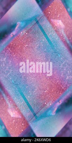 sfondo luminoso al neon per cornice a colori sfocata del testo Foto Stock