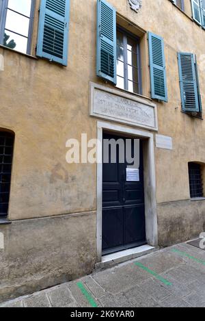 AJACCIO, CORSICA, FRANCIA; 14 agosto 2020: L'esterno della Maison Bonaparte ad Ajaccio, luogo di nascita di Napoléon, dove viveva la sua famiglia Foto Stock