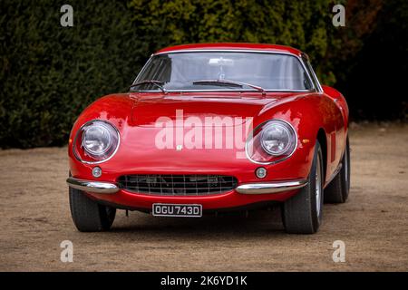 1966 Ferrari 275 GTB/C di Scaglietti ‘OGU 743D’ in mostra al Concours d’Elégance Motor Show tenutosi a Blenheim Palace il 4th settembre 2022 Foto Stock