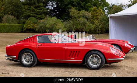 1966 Ferrari 275 GTB/C di Scaglietti ‘OGU 743D’ in mostra al Concours d’Elégance Motor Show tenutosi a Blenheim Palace il 4th settembre 2022 Foto Stock