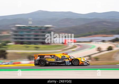 51 AUBRY Garbiel (fra), HODES Rob (usa), RODRIGUEZ Ian (gtm), Team Virage, Oreca 07 - Gibson, in azione durante la 4 ore di Portimao 2022, 6th° round della 2022 European le Mans Series sul circuito Internazionale di Algarve dal 23 al 25 settembre, a Portimao, Portogallo - Foto: Joao Lipe/DPPI/FiliveMedia Foto Stock