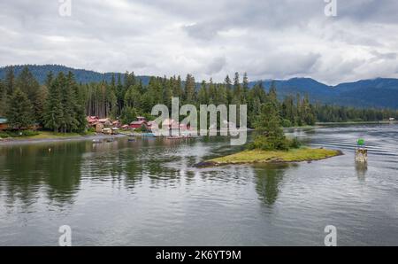 Traghetto sul passaggio interno dall'Alaska al Canada Foto Stock