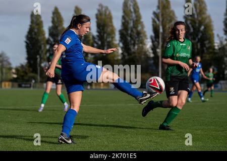 Cardiff, Regno Unito. 16th Ott 2022. Generico Adran Premier Phase 1 22/23: Cardiff City FC contro Aberystwyth Town FC. Megan Saunders of Cardiff City Women FC - Mandatory by-line Credit: Ashley Crowden/Alamy Live News Foto Stock