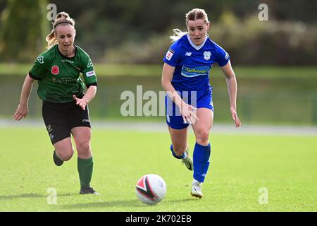Cardiff, Regno Unito. 16th Ott 2022. Generico Adran Premier Phase 1 22/23: Cardiff City FC contro Aberystwyth Town FC. Danielle Green of Cardiff City Women FC - Mandatory by-line Credit: Ashley Crowden/Alamy Live News Foto Stock