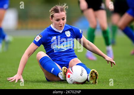 Cardiff, Regno Unito. 16th Ott 2022. Generico Adran Premier Phase 1 22/23: Cardiff City FC contro Aberystwyth Town FC. Danielle Green of Cardiff City Women FC - Mandatory by-line Credit: Ashley Crowden/Alamy Live News Foto Stock
