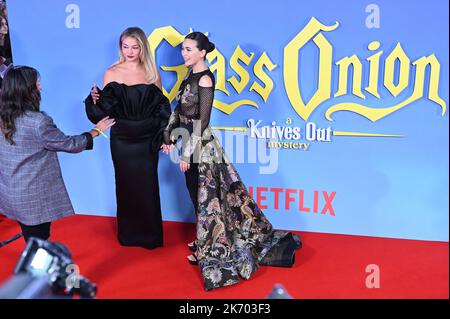 Londra, Regno Unito. 16th Ott 2022. Madelyn Cline arriva al Glass Onion: A Knives out Mystery - BFI London Film Festival, Closing Night Gala il 16 ottobre 2022, Londra, Regno Unito. Credit: Vedi li/Picture Capital/Alamy Live News Credit: Vedi li/Picture Capital/Alamy Live News Credit: Vedi li/Picture Capital/Alamy Live News Foto Stock