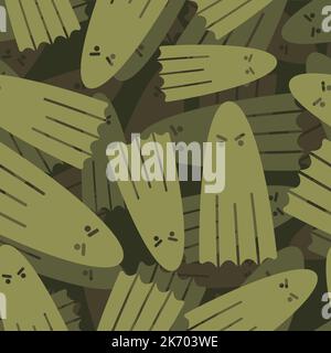 Modello militare fantasma senza giunture. esercito di spook sfondo. Texture protettiva per soldati e cacciatori nello stile di Halloween Illustrazione Vettoriale