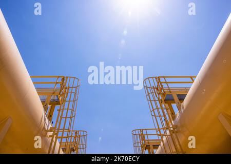 Impianto di compressione gas nel Texas occidentale Foto Stock