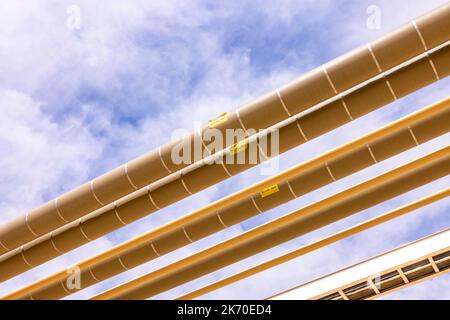 Impianto di compressione gas nel Texas occidentale Foto Stock