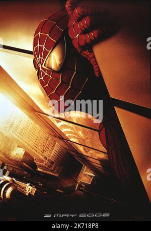 TOBEY MAGUIRE FILM POSTER, SPIDER-MAN, 2002 Foto Stock