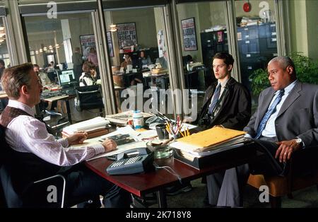 J K SIMMONS, Tobey Maguire, BILL NUNN, SPIDER-MAN, 2002 Foto Stock