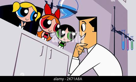 BUTTERCUP,BLOSSOM,BOLLICINE,UTONIUM, LE RAGAZZE DI POWERPUFF, 2002 Foto Stock