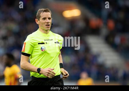 L'arbitro Jan Boterberg ha illustrato durante una partita di calcio tra KAA Gent e KV Mechelen, domenica 16 ottobre 2022 a Gent, il giorno 12 della prima divisione del campionato belga della 'Jupiler Pro League' 2022-2023. BELGA FOTO KRISTOF VAN ACCOM Foto Stock