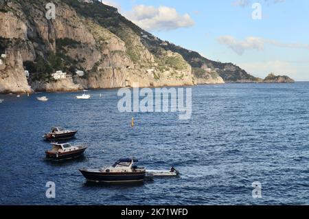 Praiano - Scorcio della Costiera da Marina di Praia Foto Stock