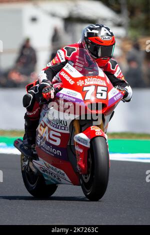 Phillip Island, Australia, 16 ottobre 2022. Albert Arenas di Spagna sull'Aspar Team Gasgas durante la gara Moto2 alla MotoGP Australiana 2022 al Phillip Island Circuit il 16 ottobre 2022 a Phillip Island, Australia. Credit: Dave Hewison/Alamy Live News Foto Stock