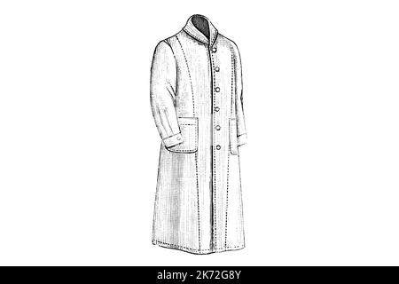 Doctor Gown – epoca vittoriana – Illustrazione vintage Foto Stock