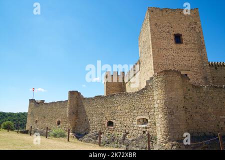 Castello nel villaggio di Pedraza, provincia di Segovia, Castilla Leon in Spagna Foto Stock