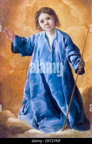 Francisco de Zurbaran, il Cristo Bambino, dipingendo in olio su tela, 1635-1640 Foto Stock