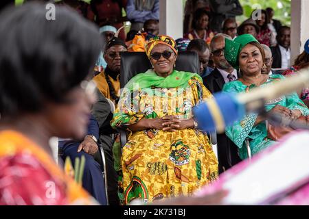 Marie-Thérèse Abena Ondoa, Ministro dell'Empowerment delle Donne e della Famiglia, in vista delle celebrazioni della Giornata Internazionale. Foto Stock