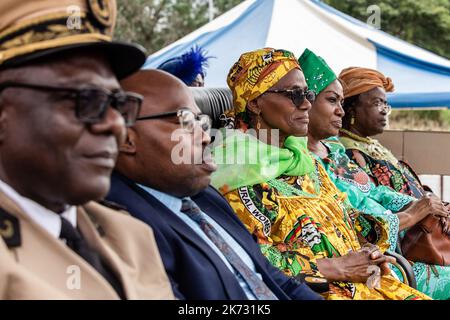 Marie-Thérèse Abena Ondoa, Ministro dell'Empowerment delle Donne e della Famiglia, in vista delle celebrazioni della Giornata Internazionale. Foto Stock