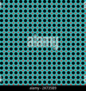 Motivo senza cuciture di cerchi colorati: Piselli, forme audaci e vivaci e colori che richiedono attenzione, geometria ideale Illustrazione Vettoriale