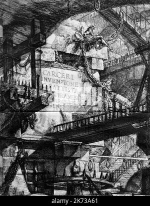 Prigione, Prigioni immaginarie, Giovanni Battista Piranesi, 1760-1761, Museo Berggruen, Berlino, Germania, Europa Foto Stock