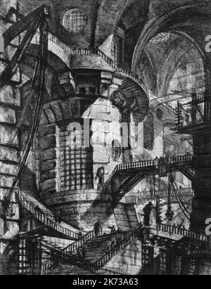 Prigione, Prigioni immaginarie, Giovanni Battista Piranesi, 1760-1761, Museo Berggruen, Berlino, Germania, Europa Foto Stock